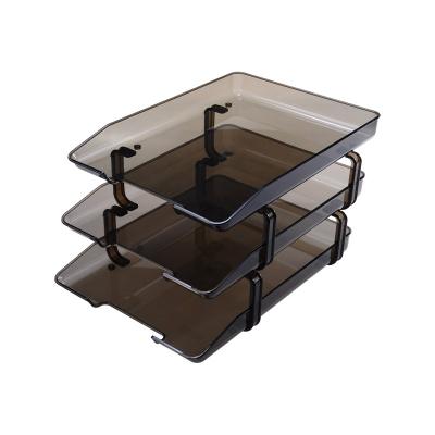 China Hot Selling Good Quality Multifunctional Anti-static 3 Layers Desktop Organizer Plastic Folder Tray With Competitive Price for sale