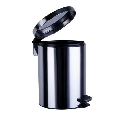 China 2021 Sustainable China Supplier 5L Stainless Steel Trash Can With Inner Bucket, Step Pedal Waste Bin For Office & Kitchen & Home for sale