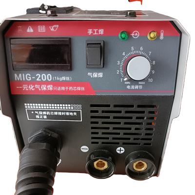 China Construction Material Stores MIG-NB200 Igbt Inverter Muttahida Majlis-e-Amal Arc Welding Machine MIG Welder Gasless for sale