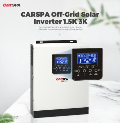 China 3000w 48v hybrid 3kw solar inverter with MPPT for home and government solar power system 430*350*198mm for sale