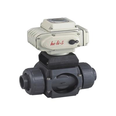 China General Electric PVC 3 Way Ball Valve With Plug End Connection For T Type & L Type (DN15~DN50, PN10) for sale