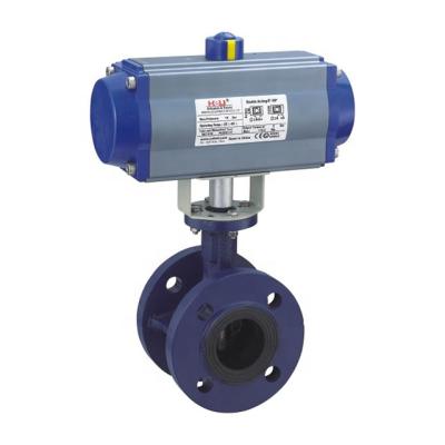 China Cast Iron EPDM General Flange Pneumatic Butterfly Valve PN20 With Double Action (Pneumatic 4~20mA Electro Positioner Optional) for sale