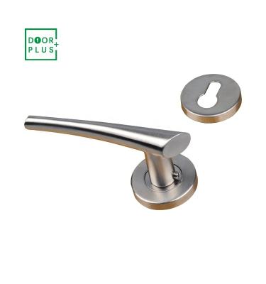 China Doorpuls Italy Style Home Style Hardware Easy Project Spring Tubular Lever Solid Stainless Steel Door Handle for sale