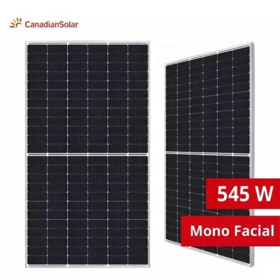 Chine 2278x1134x30mm Modules de panneau canadien Mono Facial Hiku6 Panneau solaire à haute puissance 535W pour projet solaire à vendre