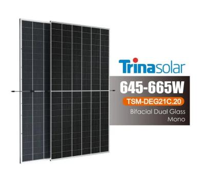 China Trina TSM-DEG21C.20 Monocrystalline Solar Panel with Bifacial PERC Cell and 210 mm for sale