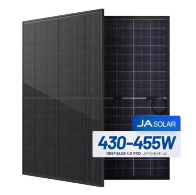 Chine Module solaire JA de type N JAM54D41 LB Mono tout noir Bifacial 430W 435W 440W 445W 450W 455W Panneau solaire photovoltaïque à vendre