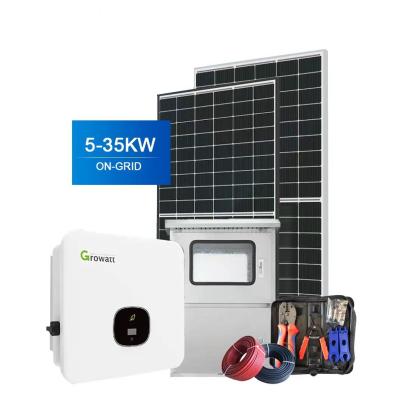 China Solar System ON-Grid 10KW 15KW 20KW 25KW 30KW Complete Solution Provider Industrial Home Use Panel Solar Kit for sale