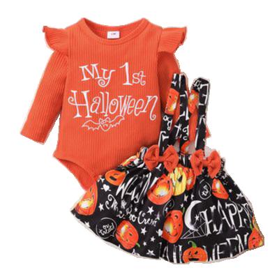 China 2021 Casual Toddler Girl Outfit Sets Autumn Halloween Baby Clothes Halloween Outfits For Baby for sale