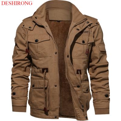 China 2021 High Quality Military Jacket Winter Fleece Breathable Pilot Jackets Warm To Thicken Outerwear Plus Size Jacket for sale