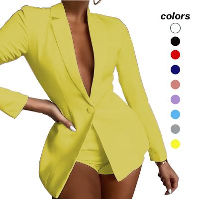 China 2021 New Arrival Anti-wrinkle Lapel Long Sleeve Suit Women's Blazer Women's Two-Piece Suits for sale