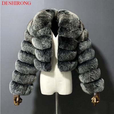 China Anti-wrinkle winter women's real buy fancy fox fur beautiful real excellent women's jacket shearing short coat for sale