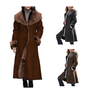 China 2021 Anti-wrinkle Amazon Hotsale Double Face Sheepskin Jacket Woman Fur Coat Winter Coats For Ladies Women for sale