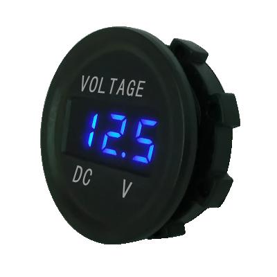 China Car Bus Boat Motorcycle Auto Parts Marine Socket LED Lighting Display Voltmeter Indicator Used For Marine Boat Bus for sale