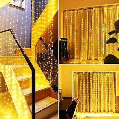 China / LED Wedding Party Decorate Window Curtains String Light for Outdoor Indoor Garden Bedroom Wall Decorations for sale