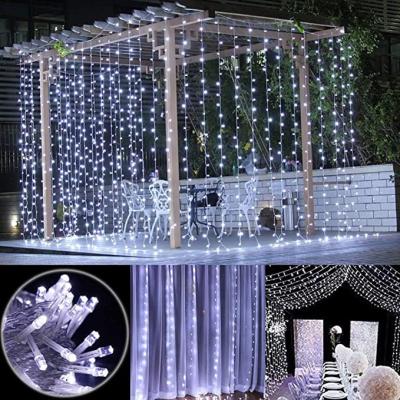 China /Heart Shape 128Leds String Light Christmas Wedding Party Window Curtain Icicle String Fairy Light Fairy/UBS/Battery Powered EU Plug for sale