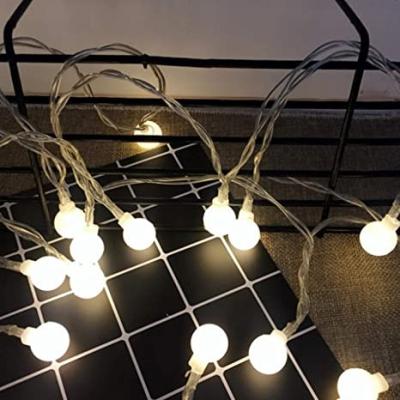 China 2021 Copper Wire+LED+plastic Christmas lighting pattern light hanging round ball light for outdoor use for sale