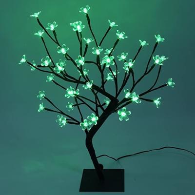 China Copper Wire+LED+plastic LED Cherry Blossom Tree Light with Timer - Battery Operated LED Lit Flower Table Top - Lit Modern Bonsai Tree Table Lamp for sale