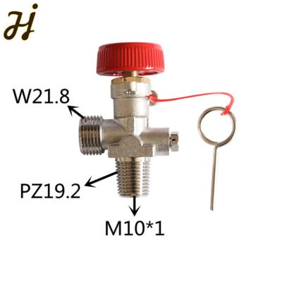 China Co2 Fire Extinguisher Valve PZ INLET Wheel Handle Brass Type 19.2 for sale