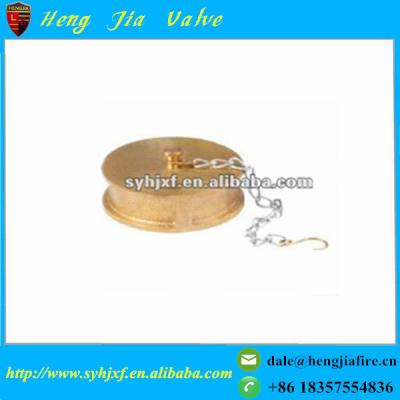 China For Fire Hydrant Valves Brass Cap With Chain For Fire Landing Valves for sale