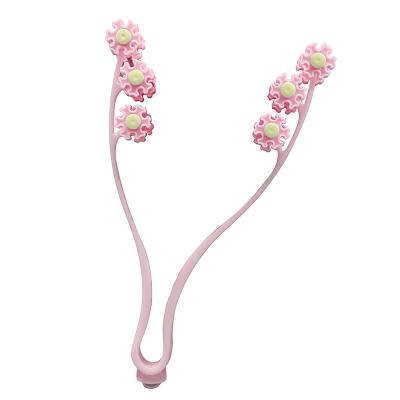 China Portable 5 Heads Replacement Flower Quartz Jade Massage Roller For Face Massage for sale