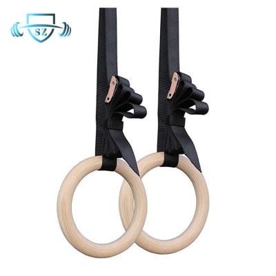 China Universal Durable Commercial Gym Equipment Exercise Overhang Material Birch Plywood Wood Rings for sale