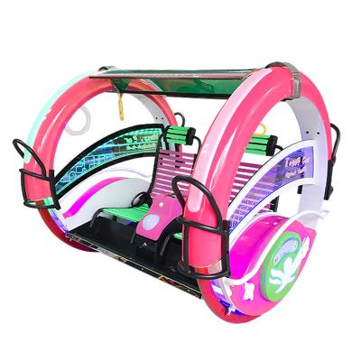 China 360 Degree Amusement Park Rides Electric Outdoor Double Players Happy Rolling Car L160*W145*H145CM for sale