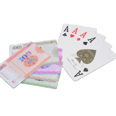 China Fashionable Make-Cheap Texas Hold'em Deluxe Playing Cards Poker Set Casino Grade Plastic Poker Sale for sale