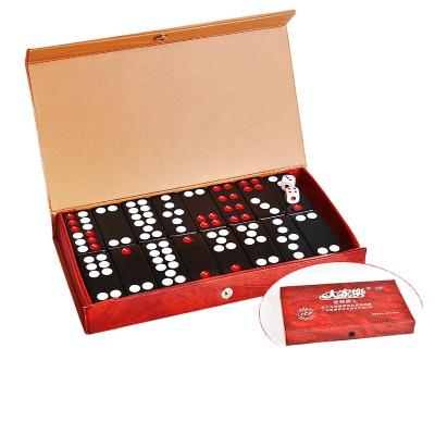 China Wear-resistant and Drop-resistant Entertainment Black Brain Dominoes Game Pai Gow 66.5*26.5*9.5mm for sale