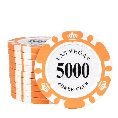 China Clay Denomination Oversized 3.5mm Casino 100 PCS Poker Chip Custom for sale