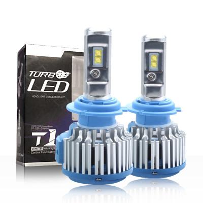 China YHKOMS T1 led car headlight H1 H3 H7 H11 9006 9005 T1 LED headlight bulbs with turbo crees chip 40W 4000lm 6000K 6500K for car A3 (8V1 for sale