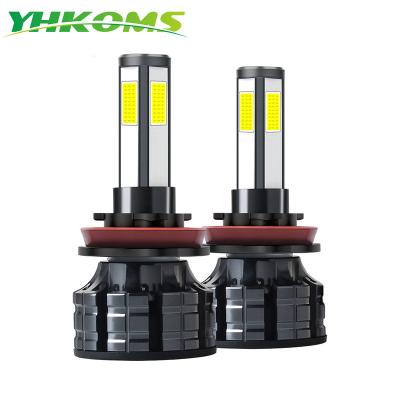 China YHKOMS hot sale A4 360 degree h4 lighting led lights 4 sides LED headlight 6000K 8000LM led headlight bulb H4 H7 H11 9004 9007 A3(8V1 for sale