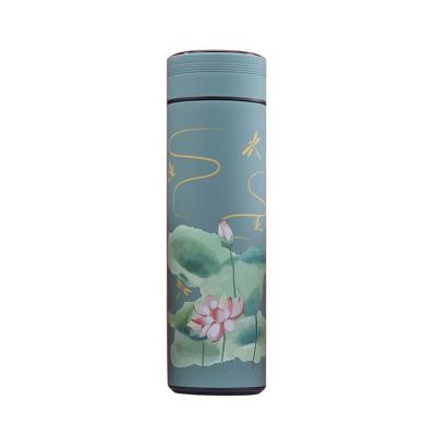 China Customized Viable Water Bottle Stainless Steel Thermos Bottle Digital Display Smart Portable Sealed Led Water Bottle for sale