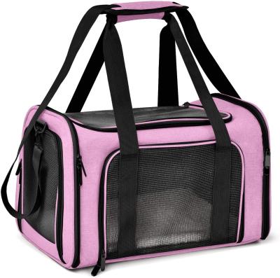 China Sustainable Pet Travel Carrier Soft Sided Airline Approved Small Dog Carrier Cat Carry Bag for sale