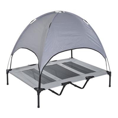 China Sustainable Camping Raised Outdoor Elevated Dog Bed With Canopy for sale