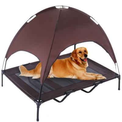 China Large Sustainable Waterproof Outdoor Raised Dog Bed Dog Bed With Canopy for sale