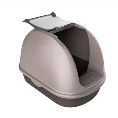 China Large Hooded Cat Litter Box Toilet Cleaning Cat Litter Box Sustainable Cat Litter Box for sale