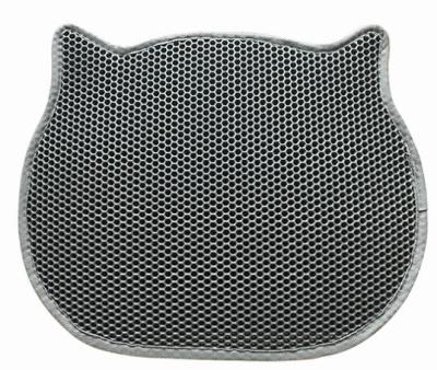 China Sustainable Manufacture Lightweight EVA Foam Cat Shape Cat Shape Cat Litter Box Mat for sale