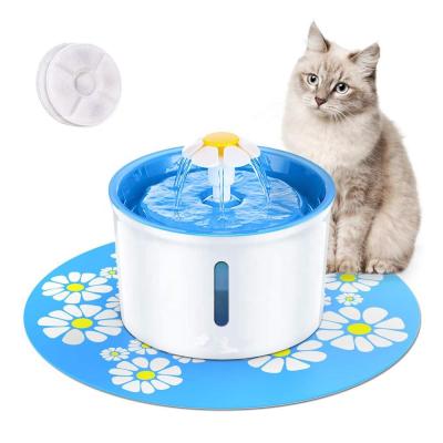 China Automatic Super Quiet Automatic Drinking Water Bowl for Cat and Dog Flower Pet Dispenser Pet Water Fountain for sale