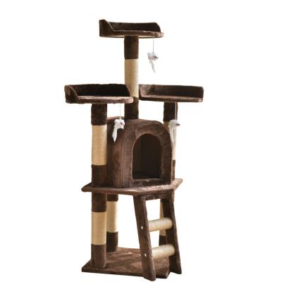 China Sustainable Multi-Level Cat Tree Delux Cat Tree Cat Scratching Tree Post for sale