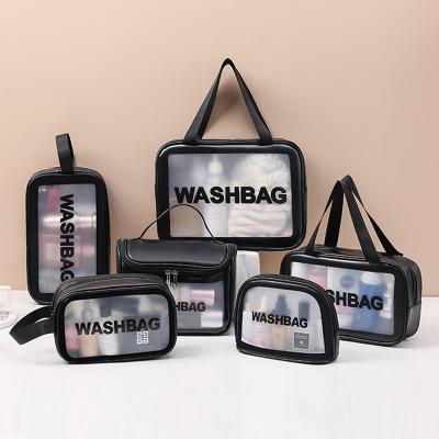 China Waterproof 2021 Wholesale Custom Logo Travel TPU Waterproof Clear Portable Women Cosmetic Bags For Ladies for sale