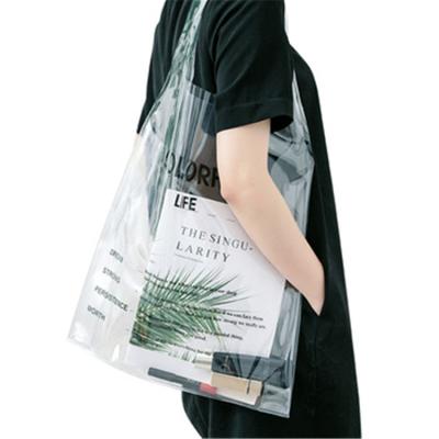 China 2020 Comfortable Hot Selling Women's Tote Bag Stadium Approved Clear Bag Plastic PVC Purse Handbags for sale