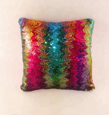 China Hot Sale RainbowMmermaid Sequin Viable Magic Pillow Case Wholesale Reversible Amazon Pillow Case for sale