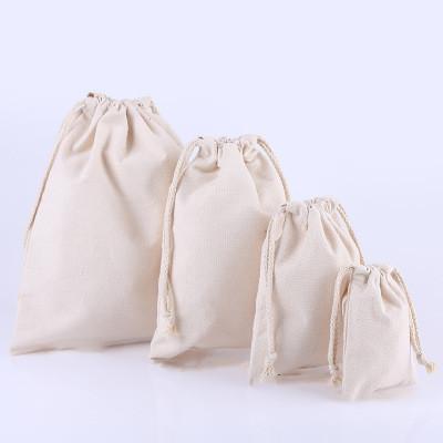 China 2020 New Grocery Canvas Customized Logo Storage Gift Cotton Drawstring Bags Chrismas Gift Pouch Cheap for sale