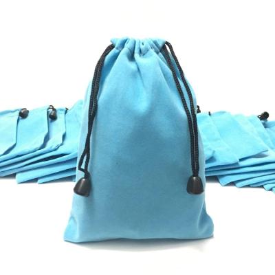 China Recyclable Velvet Drawstring Bags Jewelry Pouches For Jewelry Velvet Bag With String for sale