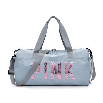 China Sports Preppy Style Fitness Gym Bag Large Capacity Casual Waterproof Nylon Duffel Bag for sale