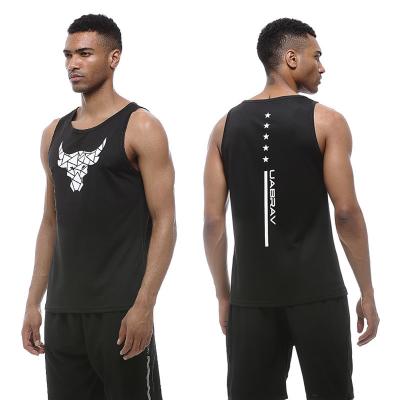 China QUICK DRY Workout Male Sports Invest New Mens Basketball Training Fitness Clothes Mesh Breathable Outdoor Quick Dry Sports Running Tank Top for sale