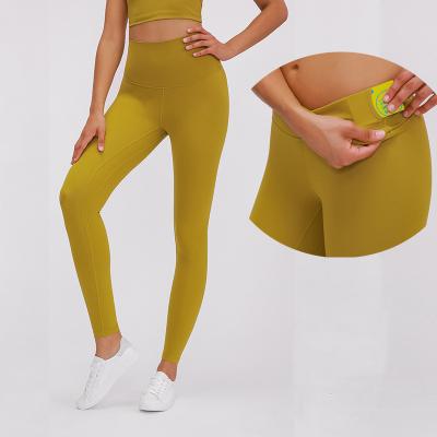 China 2020 High Waisted Breathable Super Nude Yoga Pants With Tri Boxes Women Slimming Training Sportswear Fitness Gym Gaiters for sale