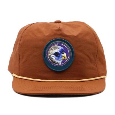 China COMMON Custom Nylon Snapback Hat Design Low Price Mesh Waterproof Snapback Hat Print Braided Rope Hat Snapback for sale