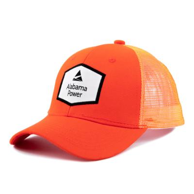 China COMMON Gat High Quality Orange Trucker Distressed Hat Gorras Embroidery Custom Trucker Hats Logo for sale