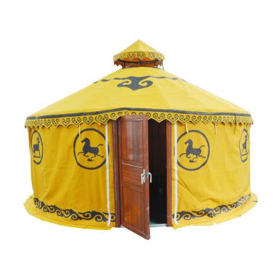 China Yellow Outdoor Camouflage/Field Play Yurt, Farmhouse Housing, Catering, Warm Canvas Tent for sale